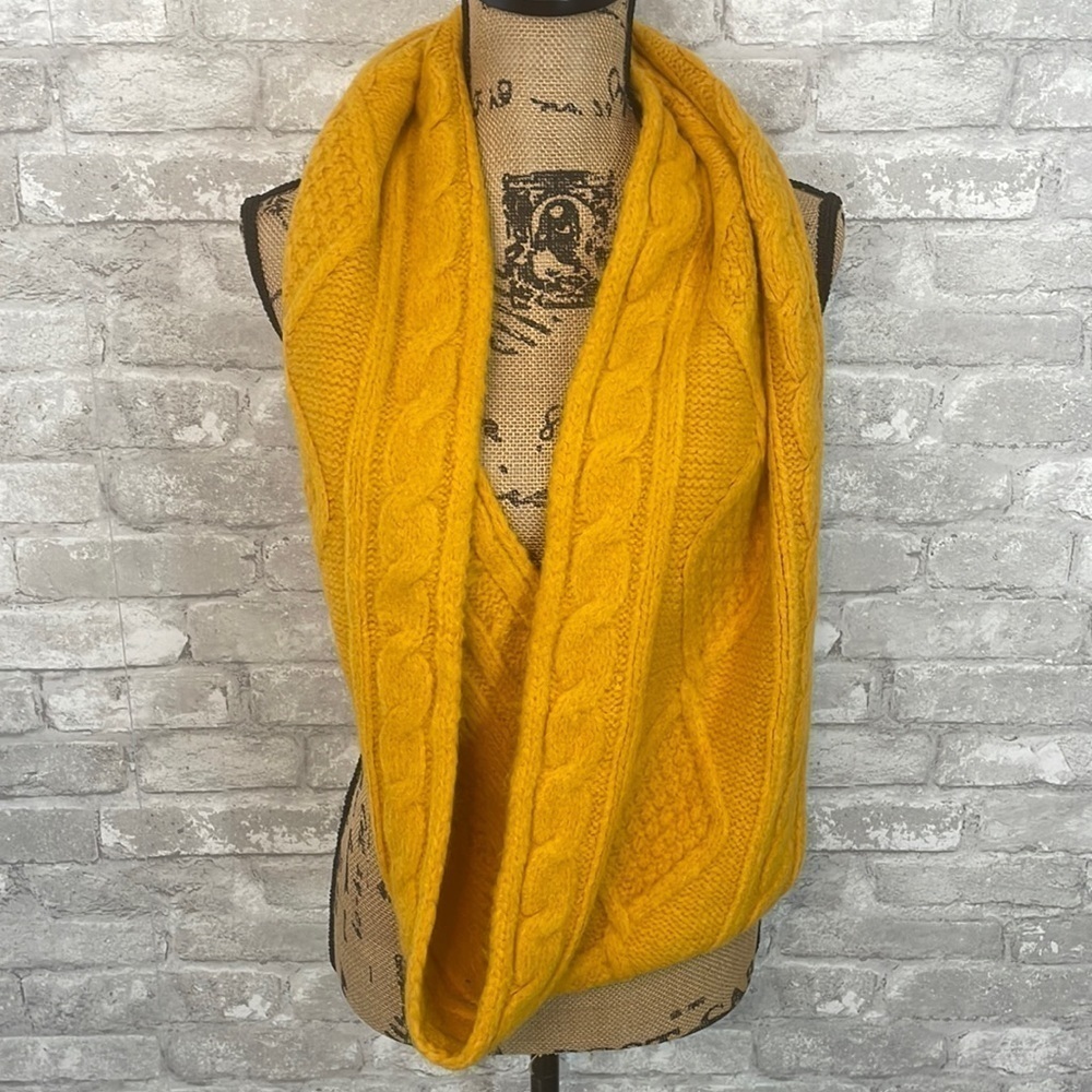 Old Navy Mustard Yellow Cable Knit Scarf